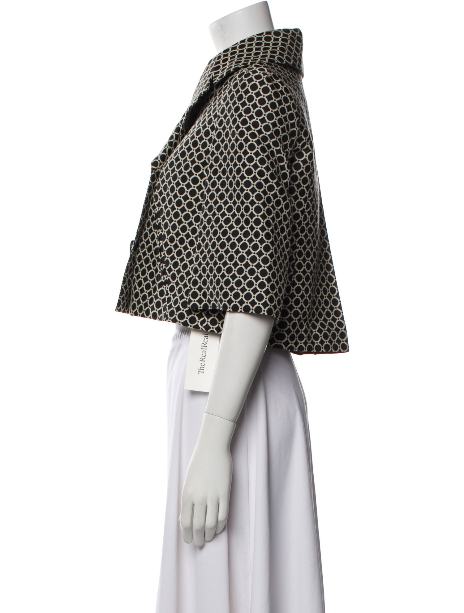 Diane von Furstenberg Silk Polka Dot Print Bolero