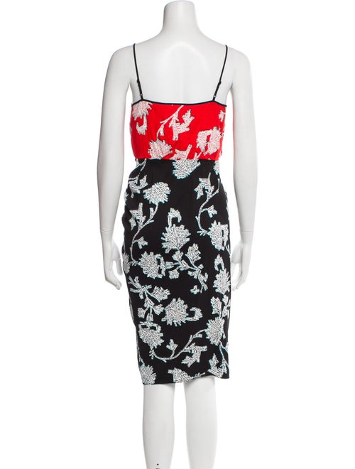 Diane von Furstenberg Floral Print Knee-Length Dress