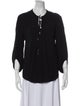 Diane von Furstenberg V-Neck Three-Quarter Sleeve Blouse