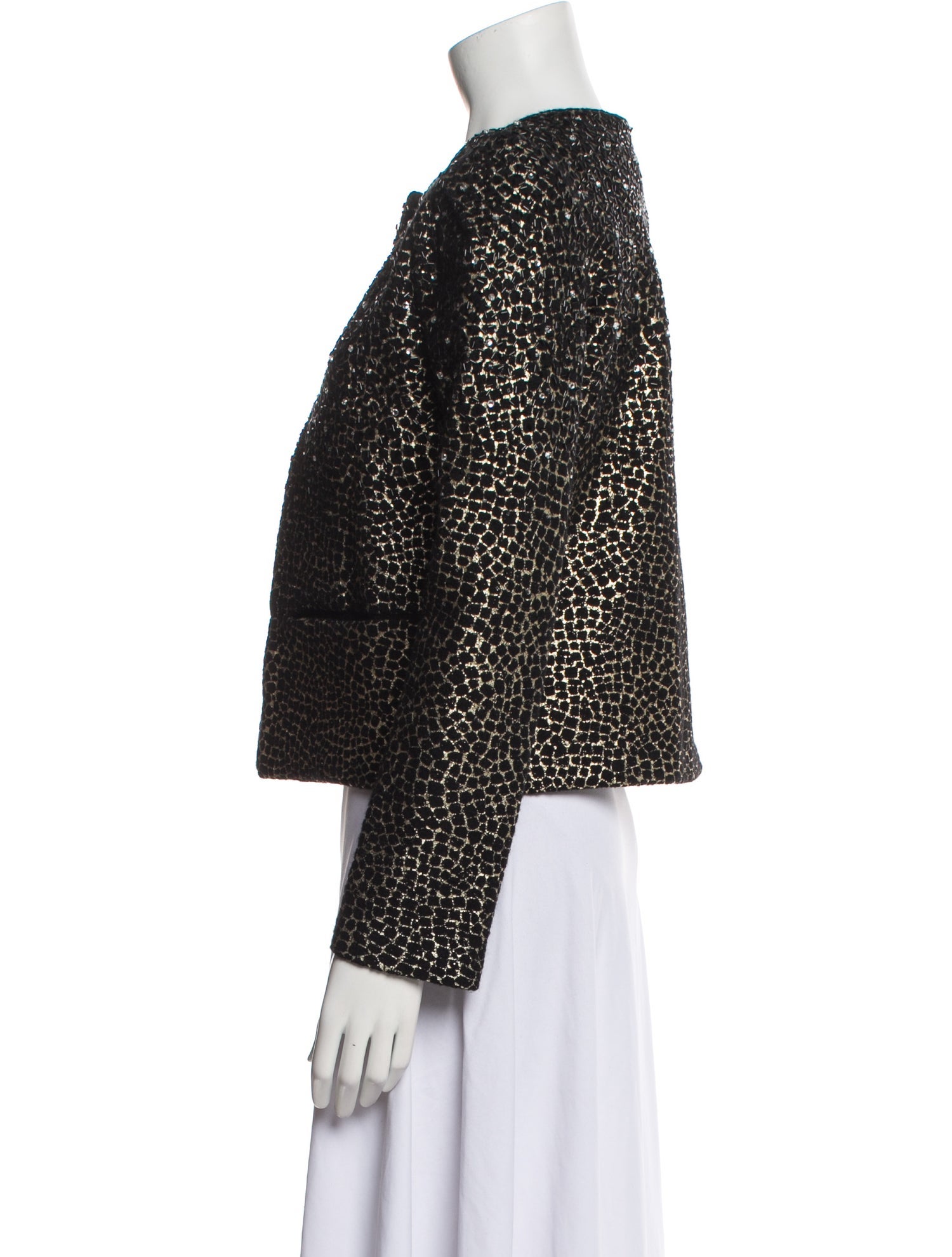 Diane von Furstenberg Wool Tweed Pattern Jacket