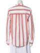 Diane von Furstenberg Striped Mock Neck Button-Up Top