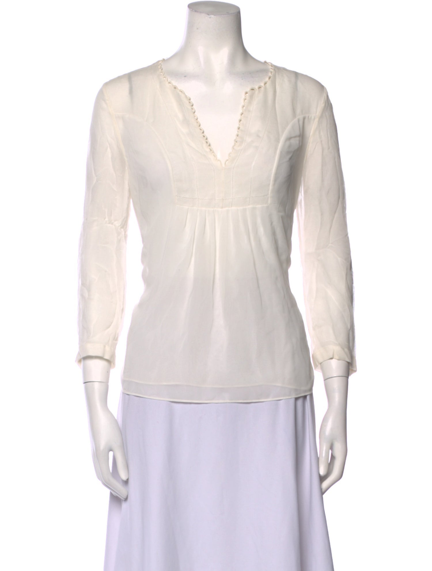 Diane von Furstenberg Silk V-Neck Blouse