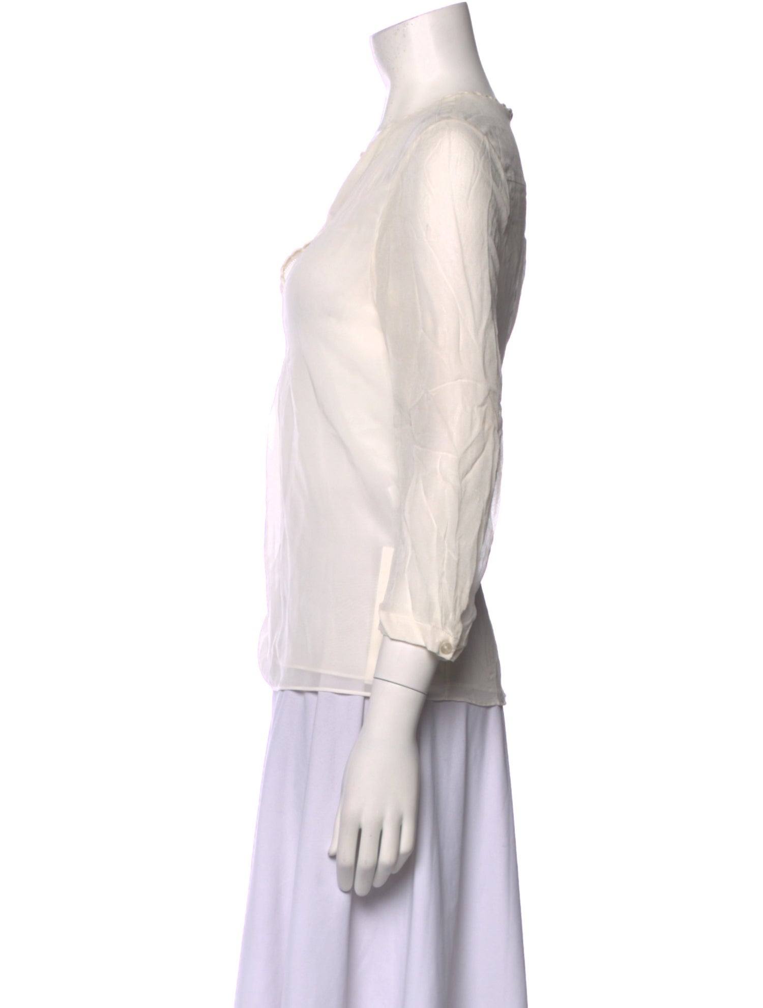 Diane von Furstenberg Silk V-Neck Blouse