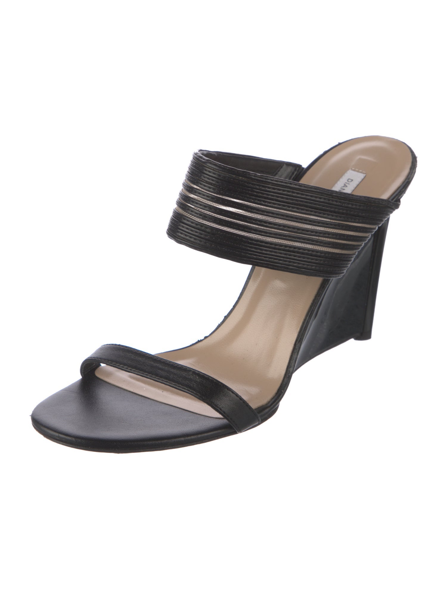 Diane von Furstenberg Leather Slides