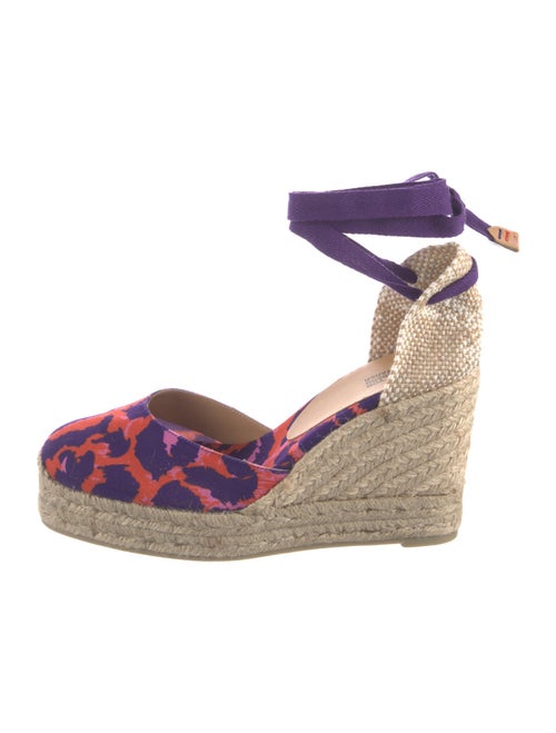 Diane von Furstenberg Canvas Printed D'Orsay Pumps