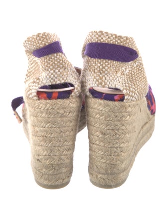 Diane von Furstenberg Canvas Printed D'Orsay Pumps