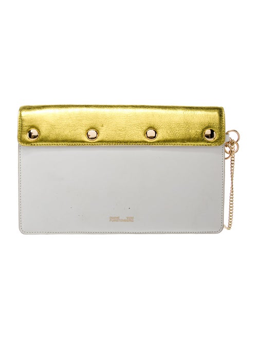 Diane von Furstenberg Saffiano Leather Clutch