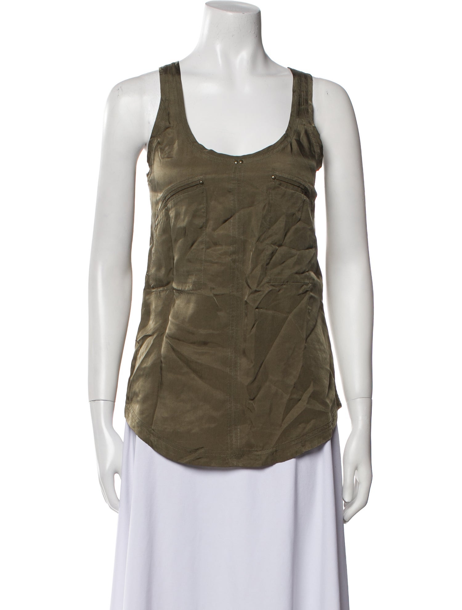 Diane von Furstenberg Scoop Neck Sleeveless Top