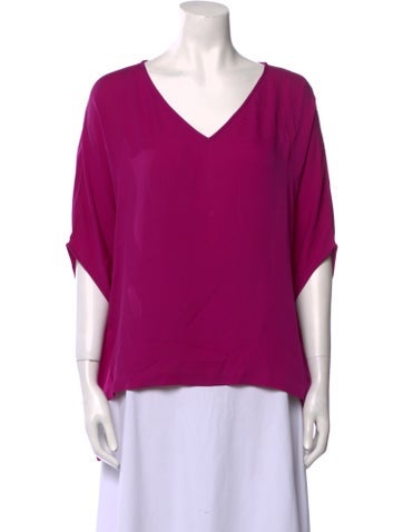 Diane von Furstenberg Tops Silk V-Neck Blouse S