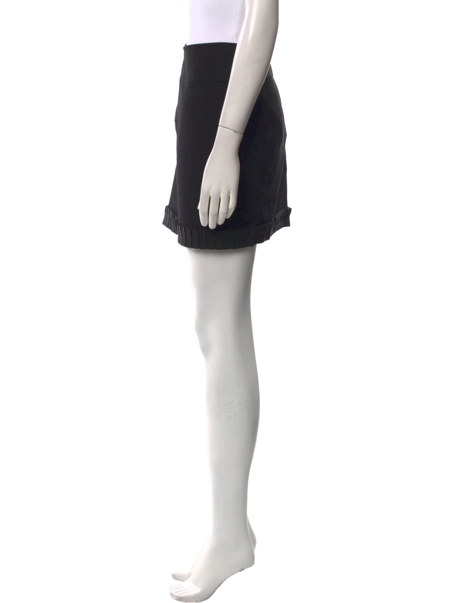 Diane von Furstenberg Pleated Accents Mini Skirt