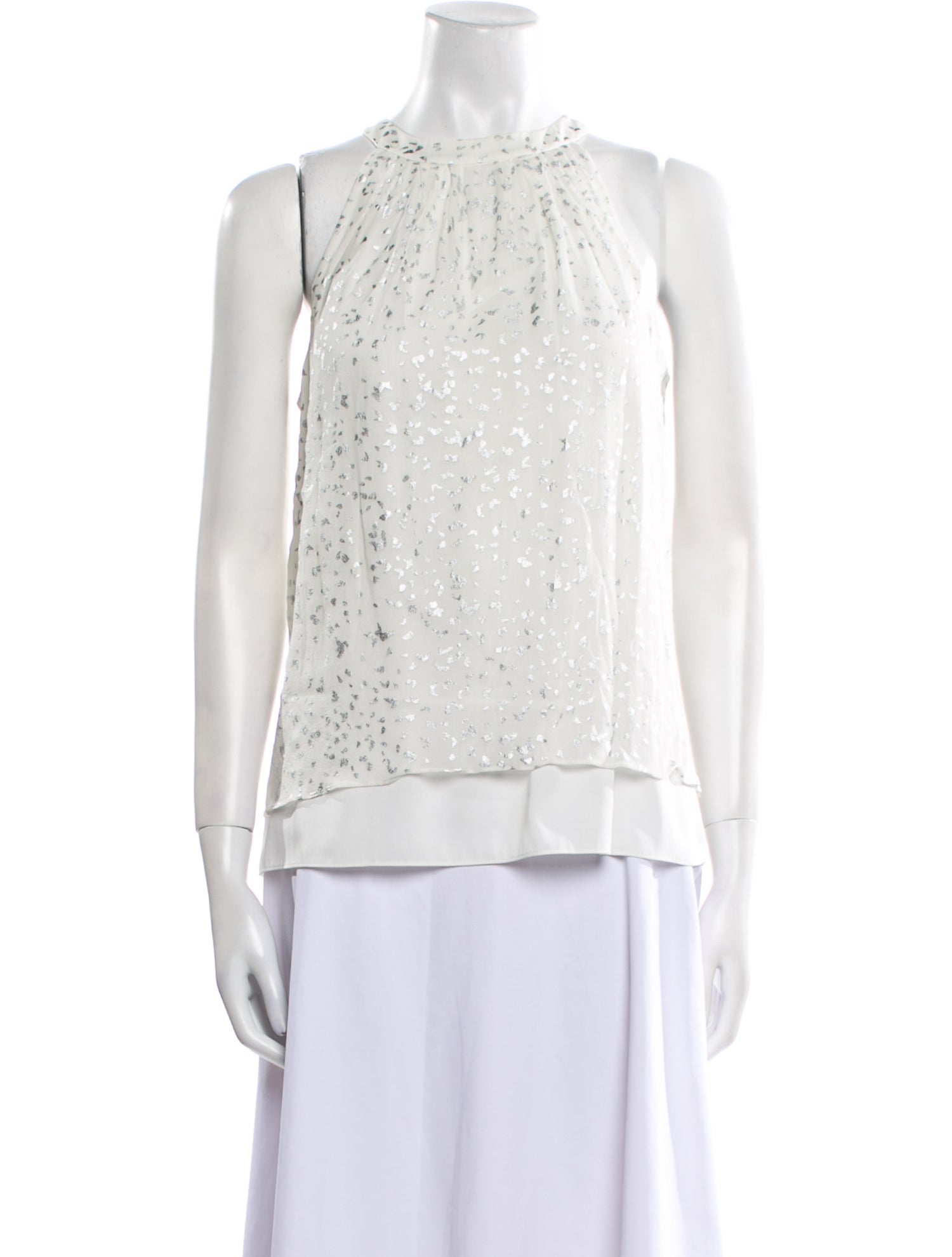Diane von Furstenberg Silk Crew Neck Top