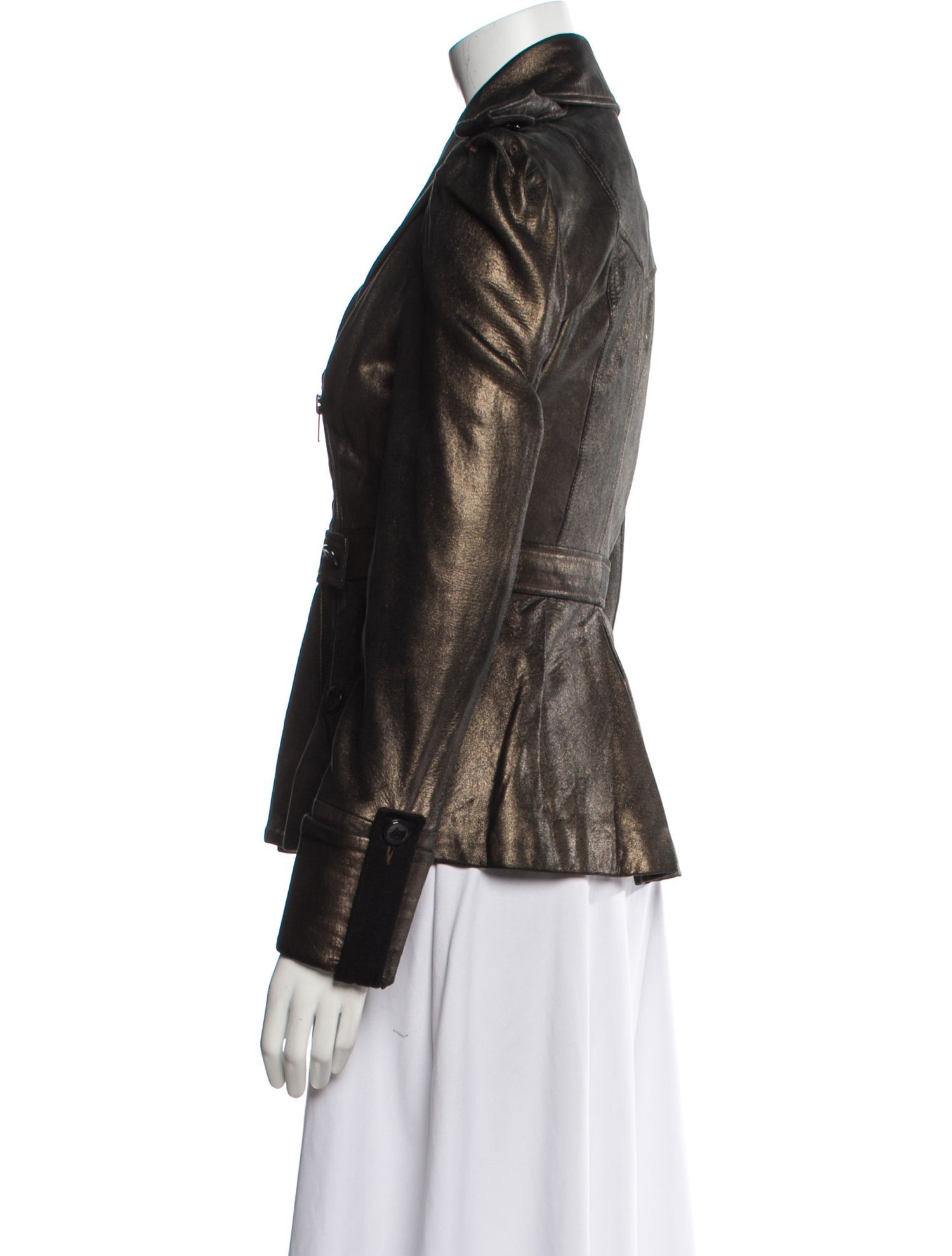 Diane von Furstenberg Leather Biker Jacket