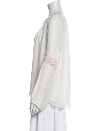 Diane von Furstenberg Silk Tie Neck Blouse