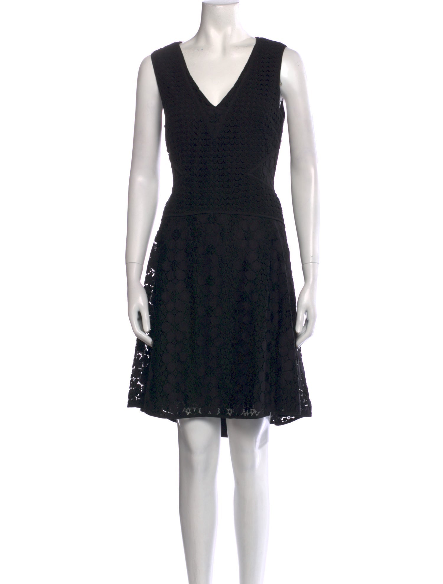 Diane von Furstenberg Lace Pattern Knee-Length Dress