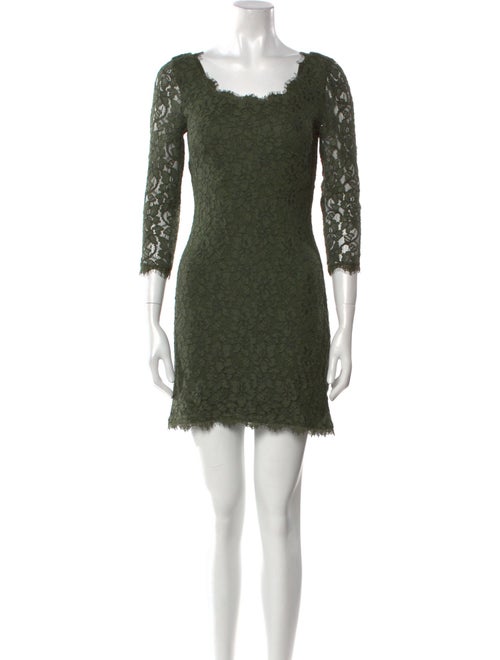 Diane von Furstenberg Lace Pattern Mini Dress