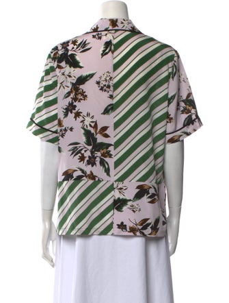 Diane von Furstenberg Silk Printed Button-Up Top