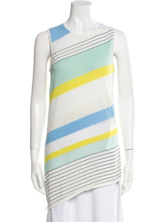 Diane von Furstenberg Striped Scoop Neck Tunic