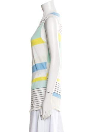 Diane von Furstenberg Striped Scoop Neck Tunic