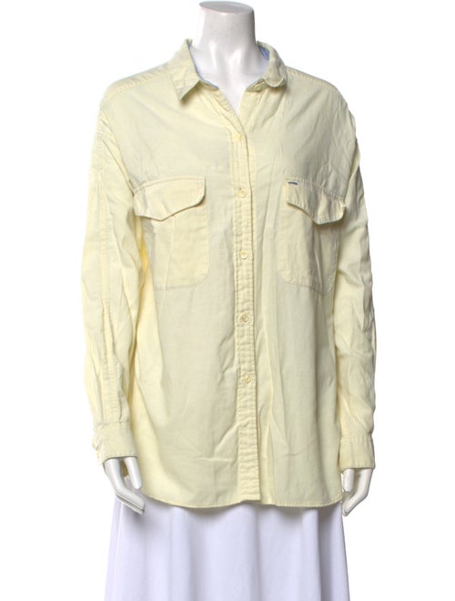 Diane von Furstenberg Long Sleeve Button-Up Top