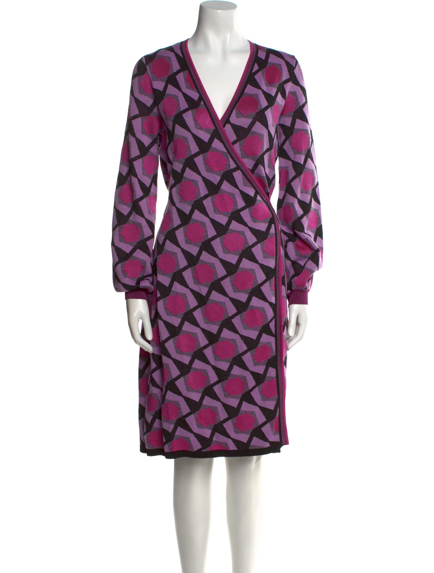 Diane von Furstenberg Printed Midi Length Dress w/ Tags