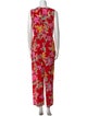 Diane von Furstenberg Silk Floral Print Jumpsuit