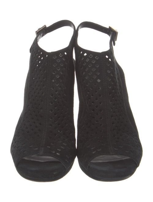 Diane von Furstenberg Suede Lasercut Accents Slingback Pumps