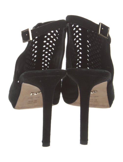 Diane von Furstenberg Suede Lasercut Accents Slingback Pumps