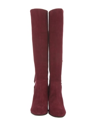 Diane von Furstenberg Suede Fringe Trim Accent Boots