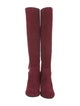Diane von Furstenberg Suede Fringe Trim Accent Boots