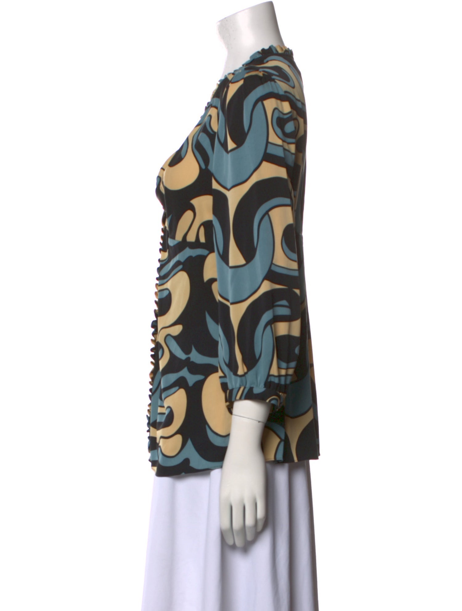 Diane von Furstenberg Silk Printed Blouse