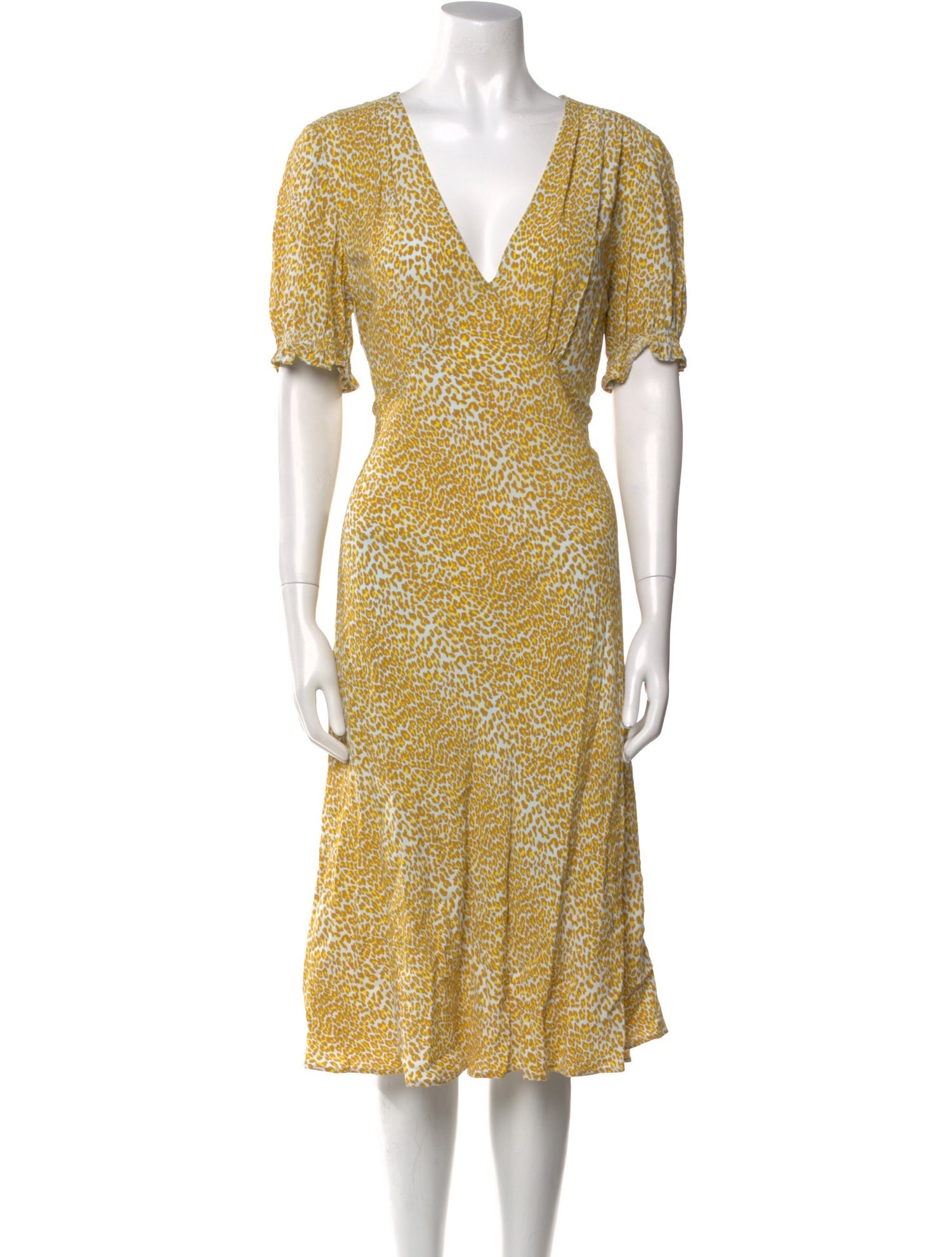 Diane von Furstenberg Animal Print Midi Length Dress