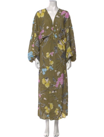 Diane von Furstenberg Floral Print Long Dress