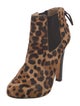 Diane von Furstenberg Ponyhair Animal Print Chelsea Boots