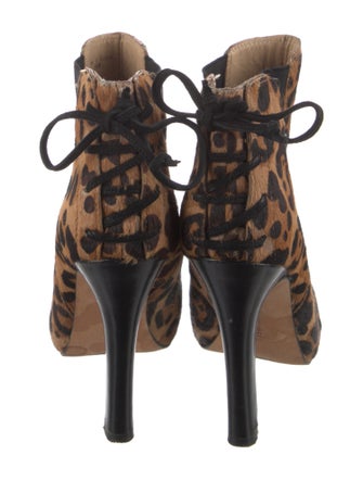 Diane von Furstenberg Ponyhair Animal Print Chelsea Boots