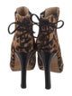 Diane von Furstenberg Ponyhair Animal Print Chelsea Boots