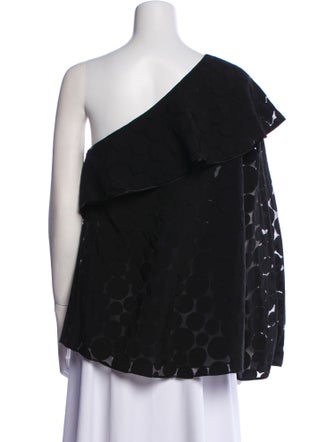 Diane von Furstenberg One-Shoulder Short Sleeve Blouse