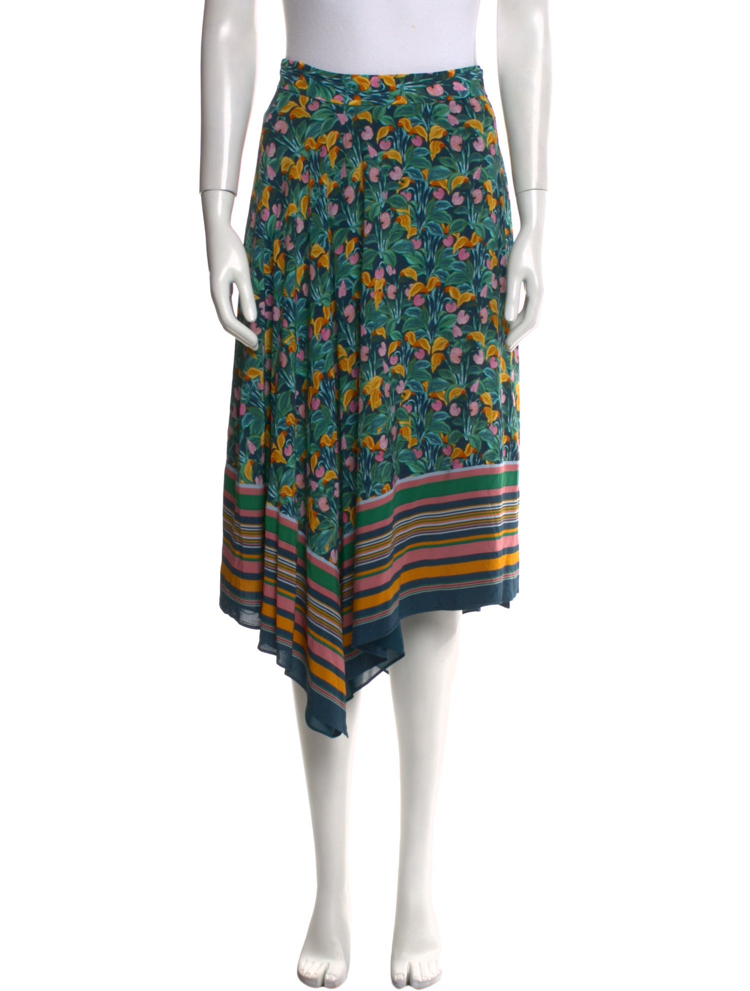 Diane von Furstenberg Floral Print Knee-Length Skirt