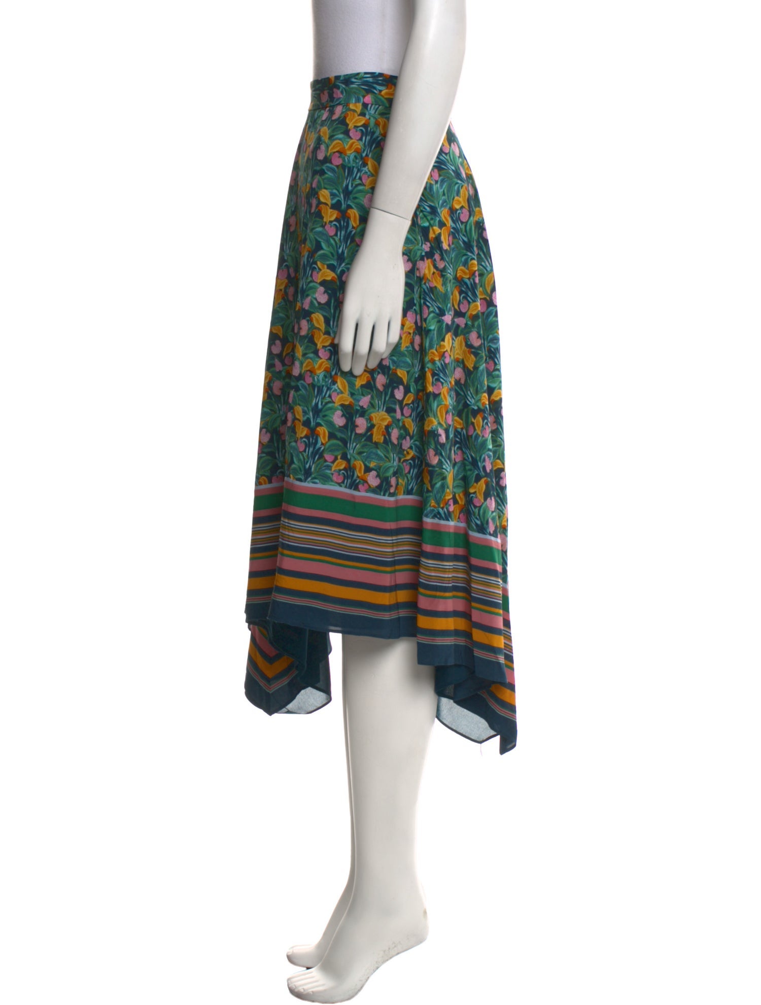 Diane von Furstenberg Floral Print Knee-Length Skirt