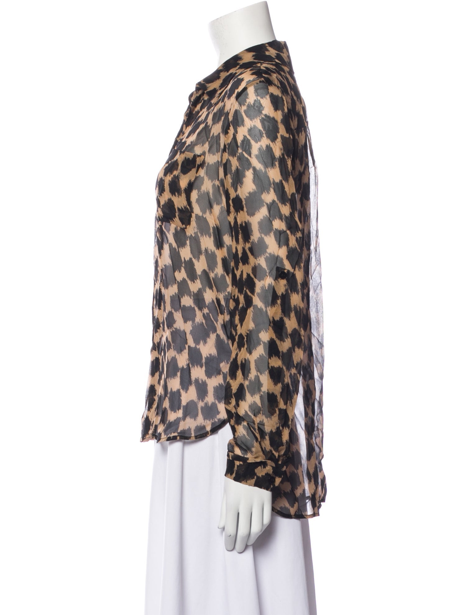 Diane von Furstenberg Silk Animal Print Blouse
