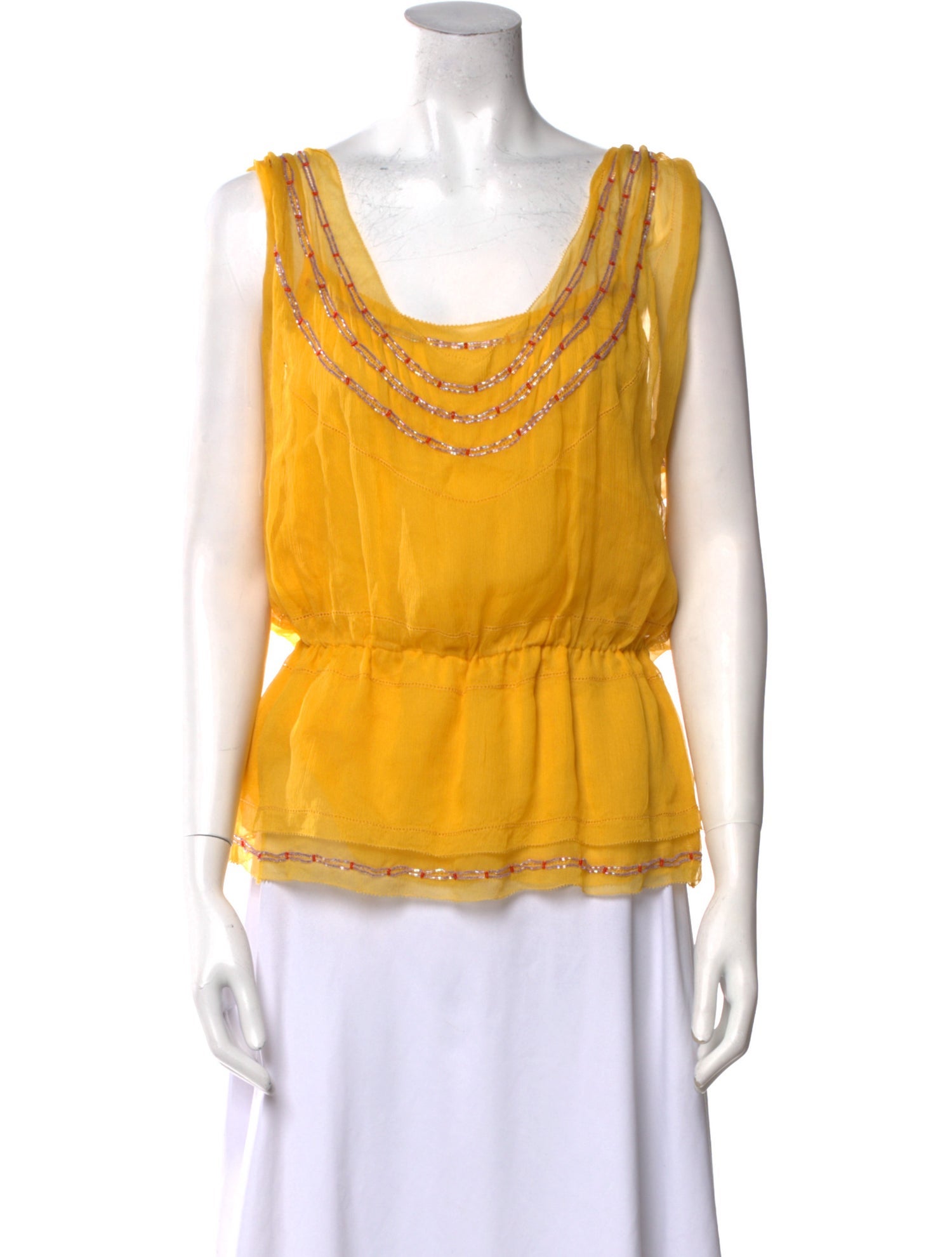 Diane von Furstenberg Silk Cowl Neck Blouse