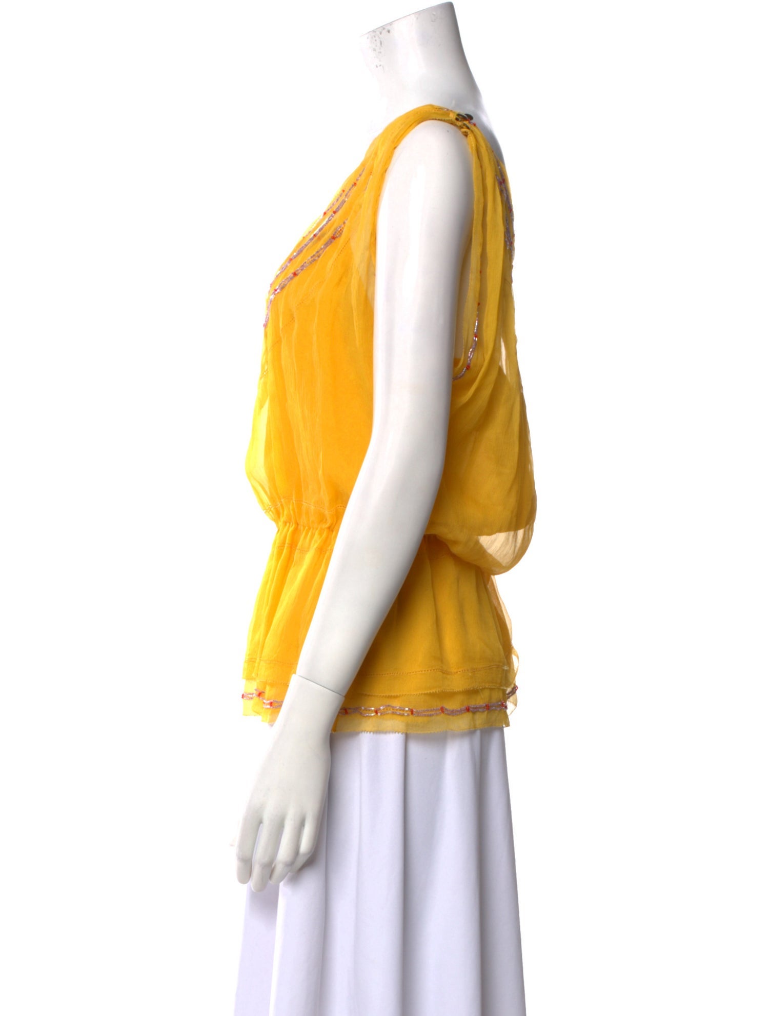 Diane von Furstenberg Silk Cowl Neck Blouse