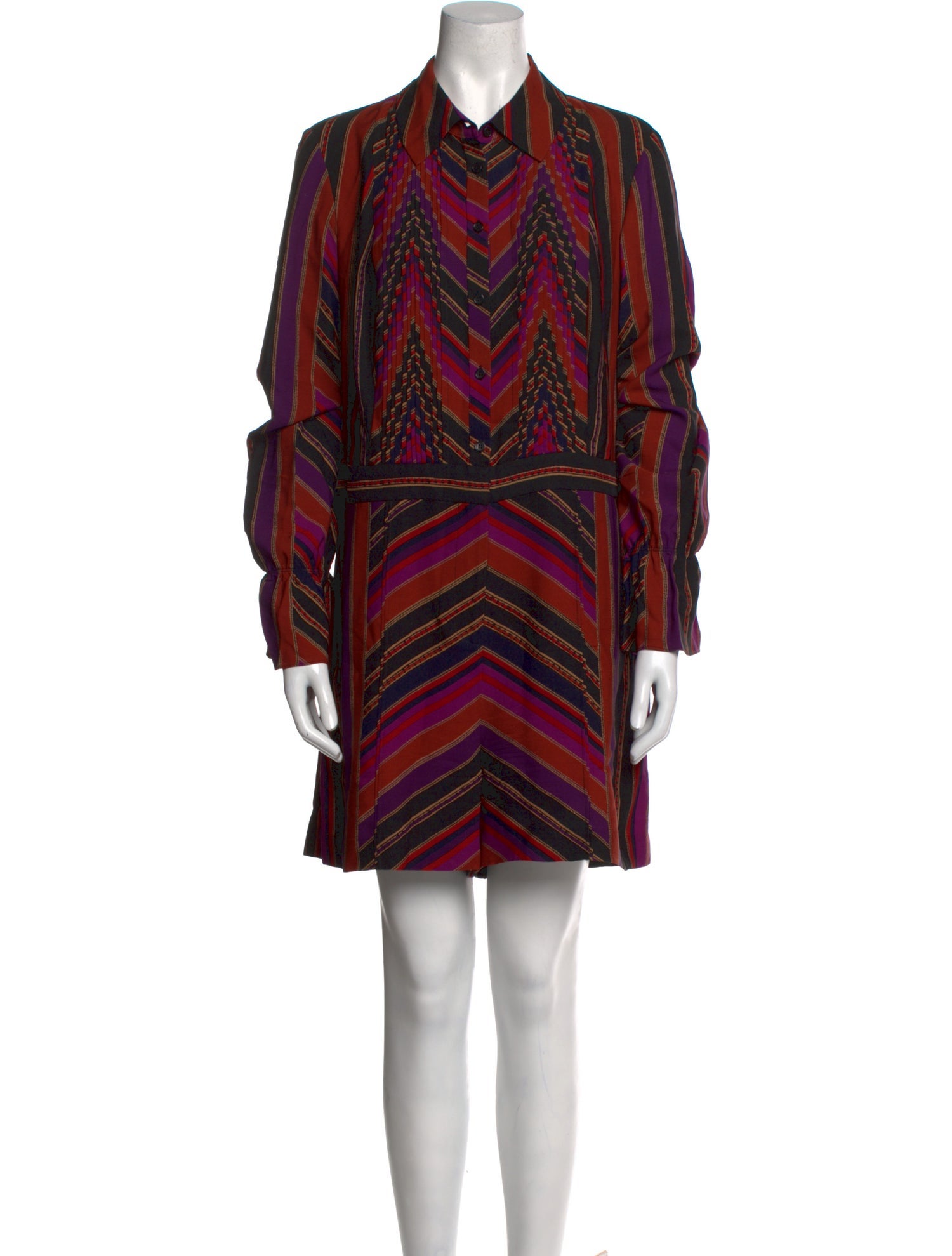 Diane von Furstenberg Silk Striped Romper