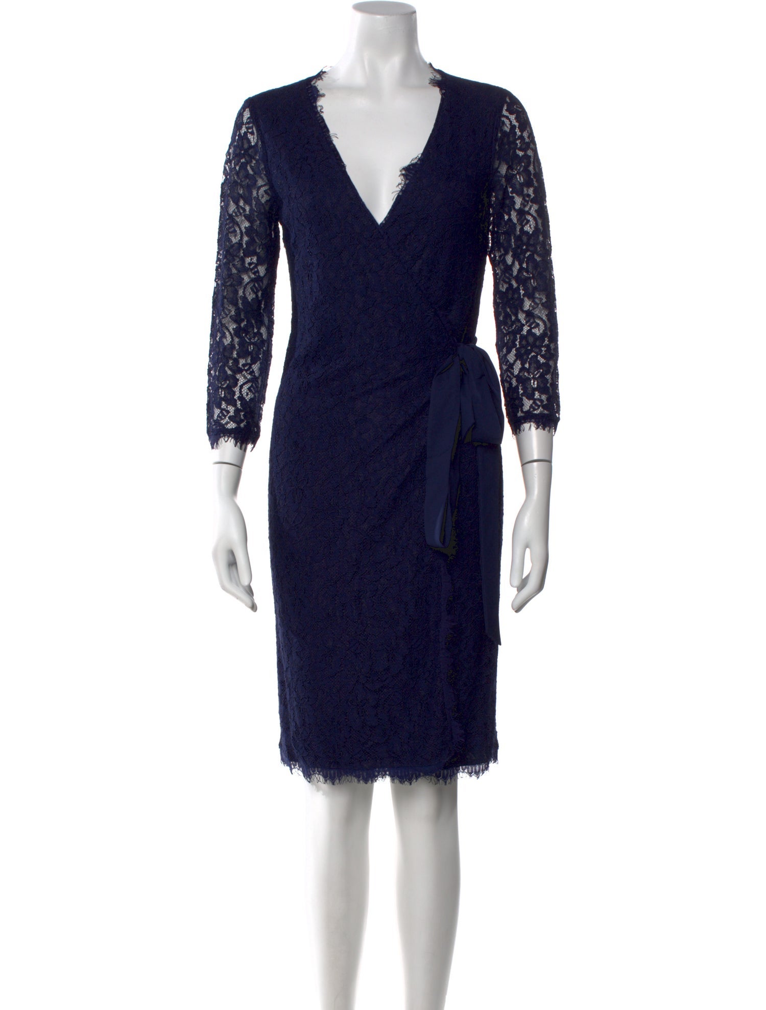 Diane von Furstenberg Lace Pattern Knee-Length Dress