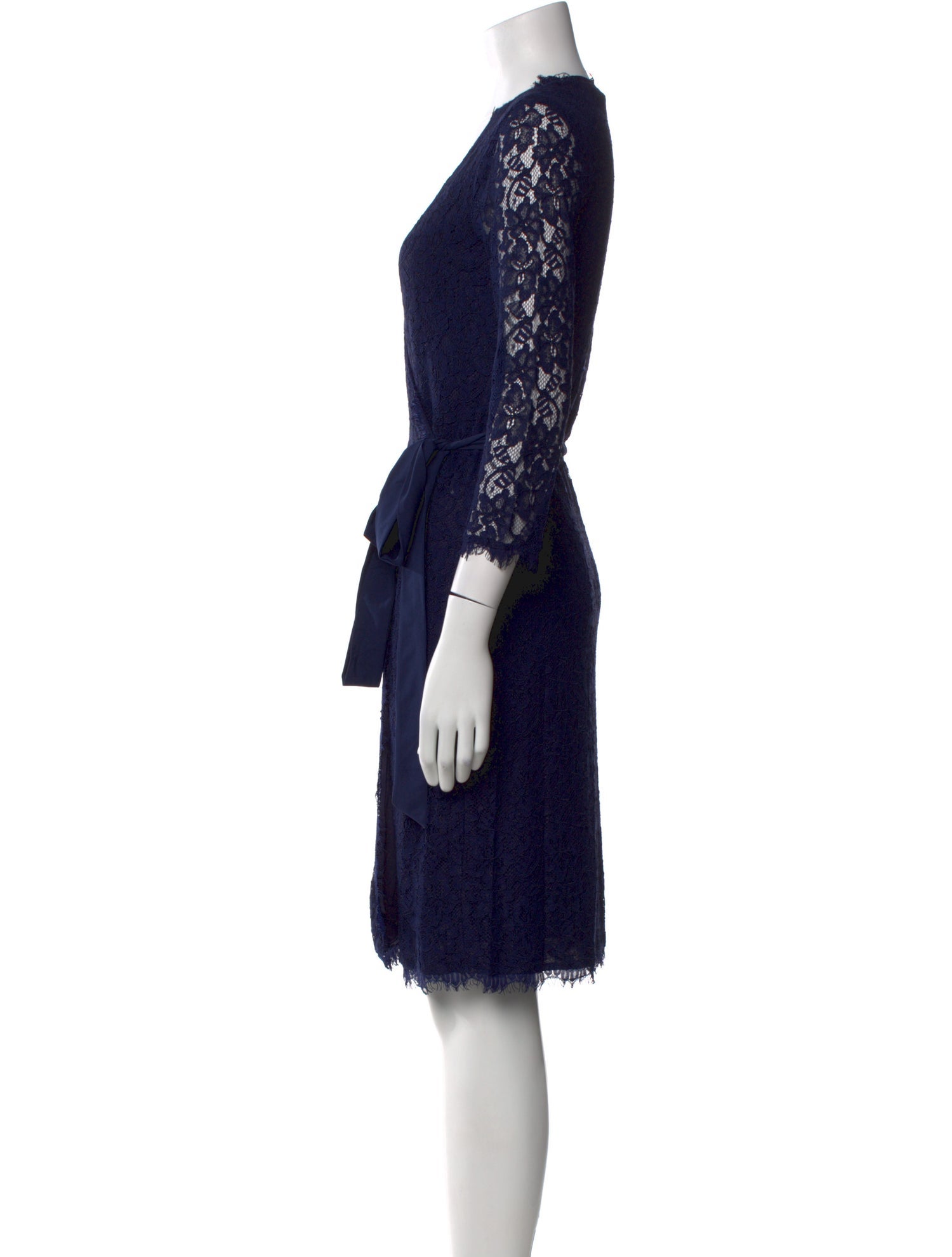 Diane von Furstenberg Lace Pattern Knee-Length Dress