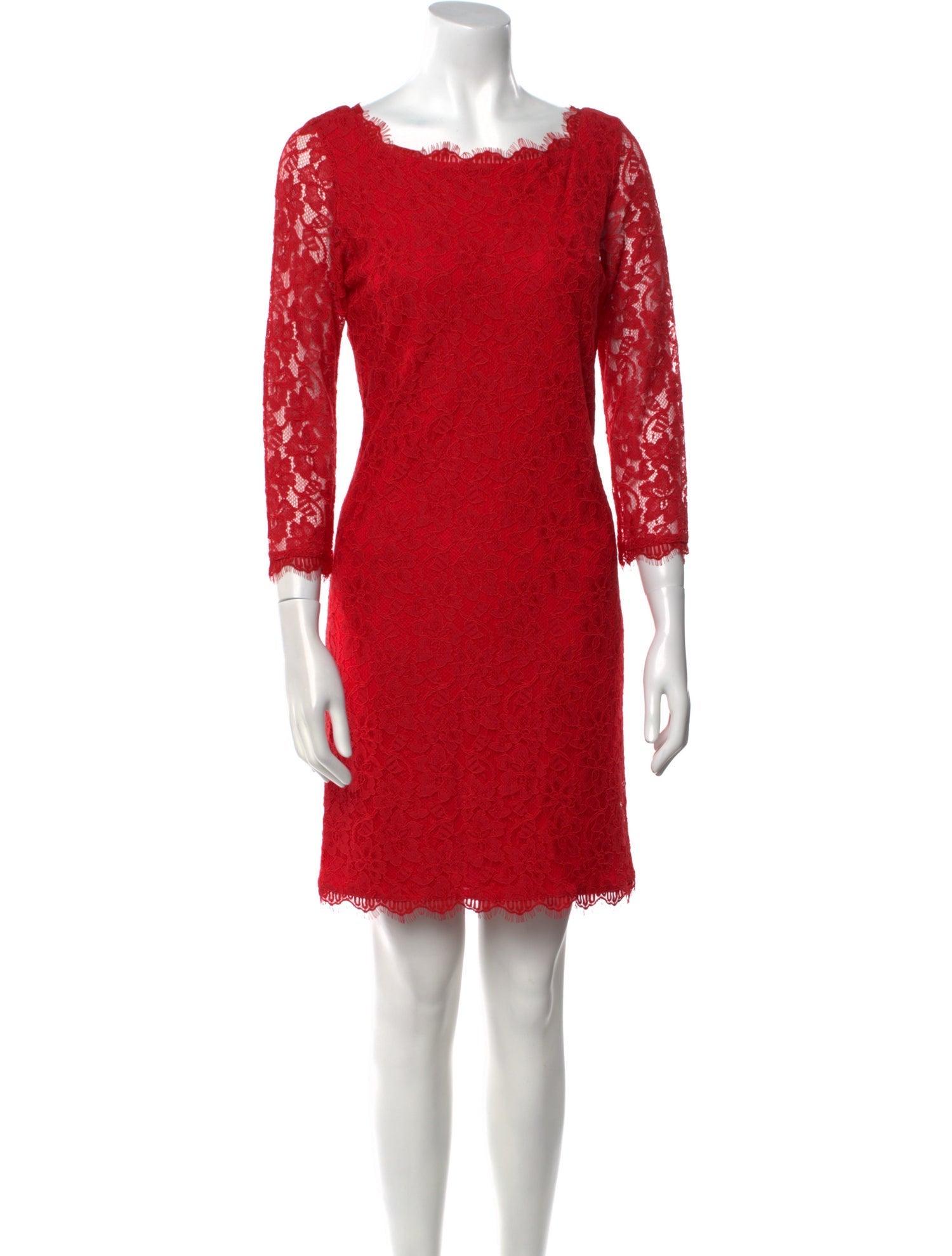 Diane von Furstenberg Bateau Neckline Mini Dress