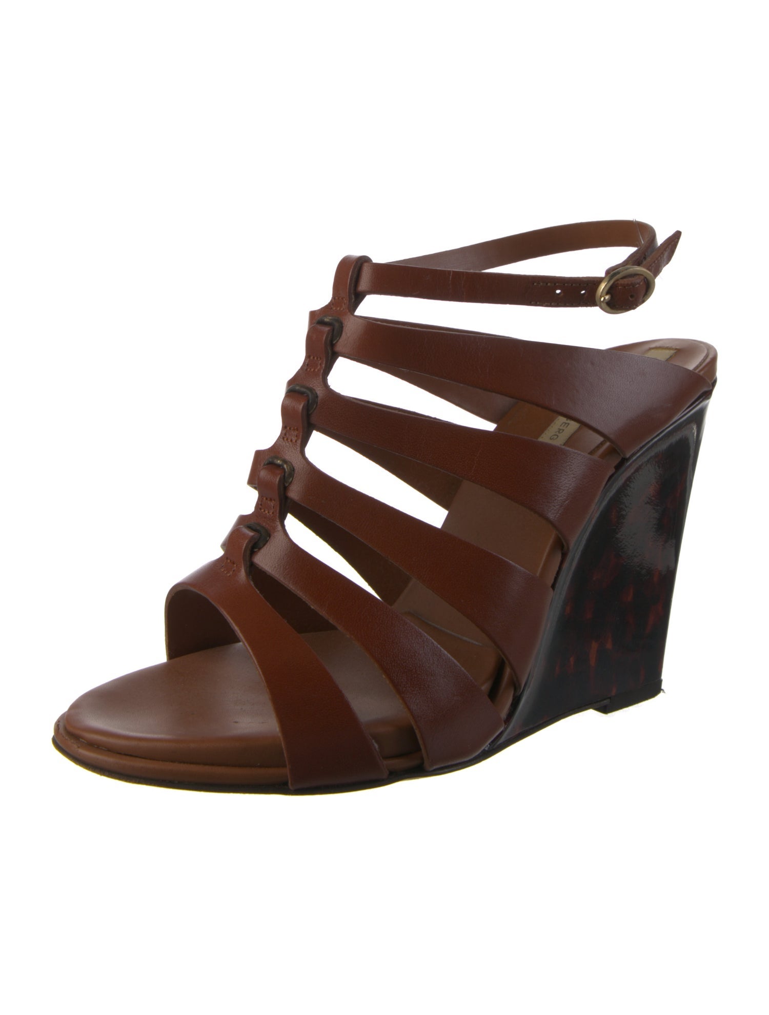 Diane von Furstenberg Leather Slingback Sandals