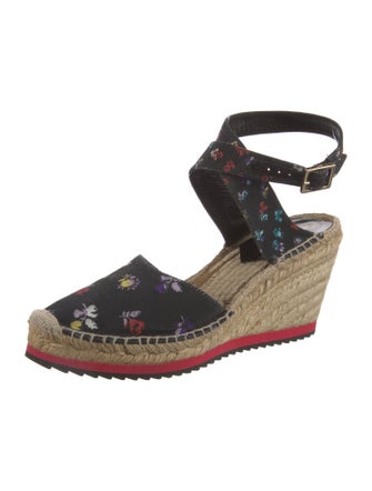 Diane von Furstenberg Canvas Printed Slingback Pumps