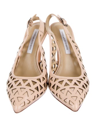 Diane von Furstenberg Leather Patterned Slingback Pumps