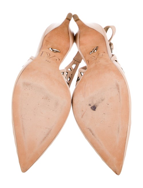 Diane von Furstenberg Leather Patterned Slingback Pumps