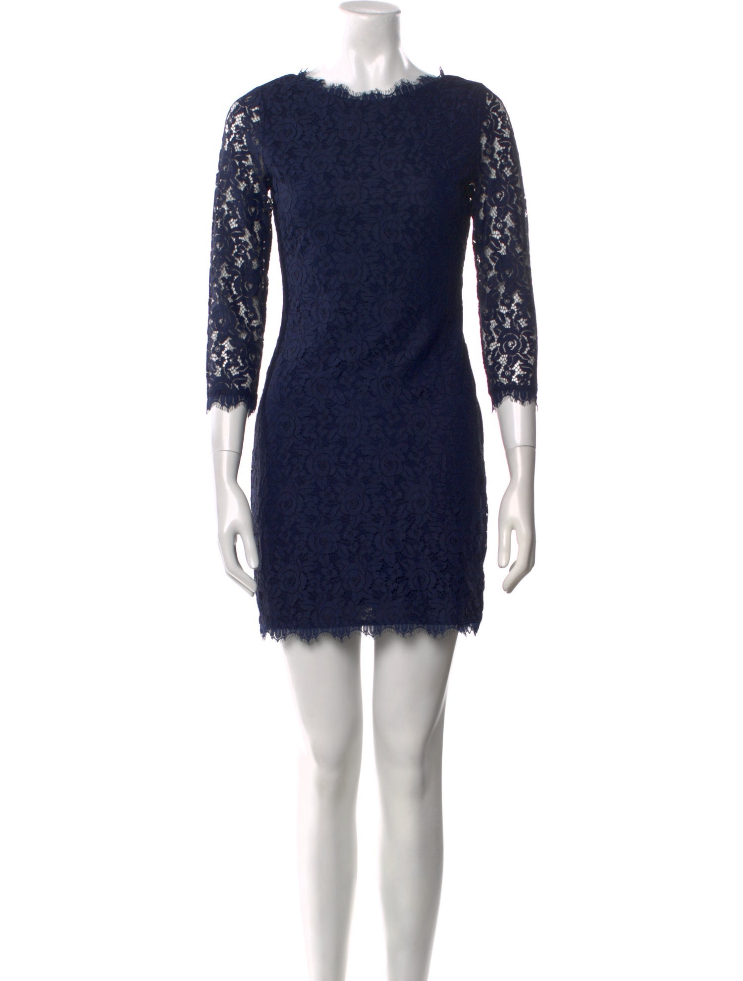Diane von Furstenberg Lace Pattern Mini Dress